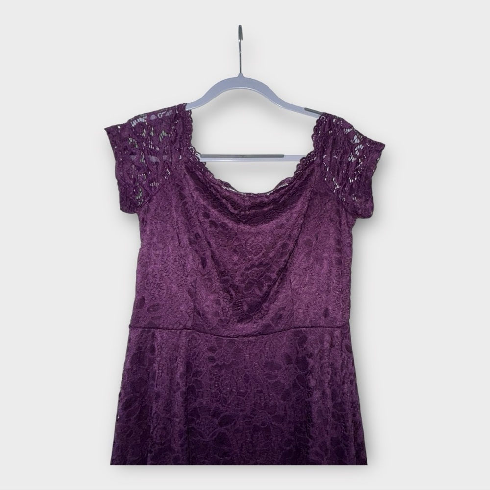 Dressystar NWT Purple Hi-Low Lace Dress - Picture 11 of 12